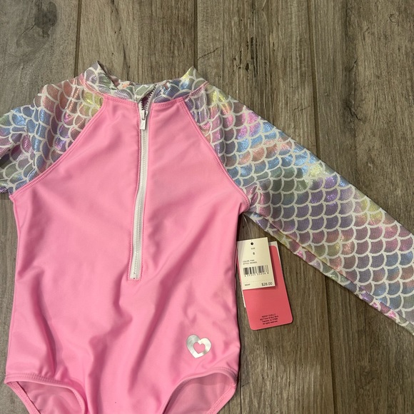 Mermaid one piece bathing suit with skirt - Picture 3 of 4